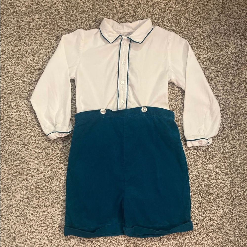 Carriage Boutique Cord Button On Short Set